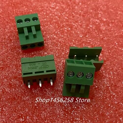 10sets HT5.08 Straight 2 3 4 5 6 7 8 9 pins Terminal plug type 300V 10A 5.08mm pitch PCB connector screw terminal block