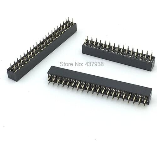 10pcs 2x2/3/4/5/6/7/8/9/10/12/13/14/15/16/18/20/25/40Pin Pitch 2.0mm Double Row Stright Female Pin Header Strip PCB Connector