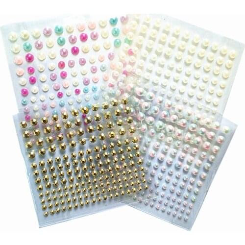 16 Colors Tattoo Sticker pearl Diamond Makeup Eyeliner Eyeshadow Face Rhinestone Sticker Jewelry Eyes Makeup Crystal Stickers