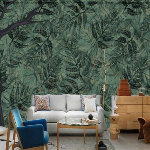 3d effect modern custom photo wallpaper bedroom living room background vintage wall mural large Nordic character leave wallpaper