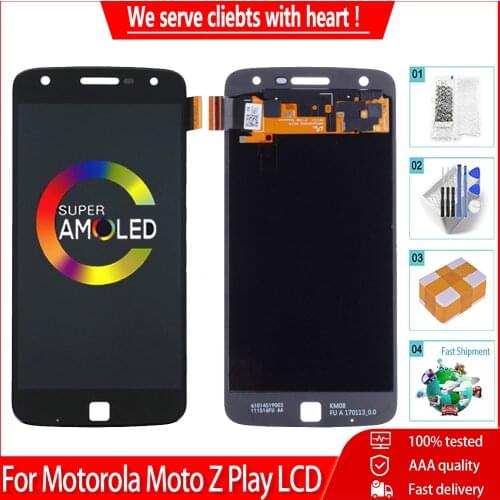 5.5'' For Motorola Moto Z Play LCD Display XT1635 XT1635-02 Display Touch Screen Digitizer Assembly OLED/AMOLED Replacement