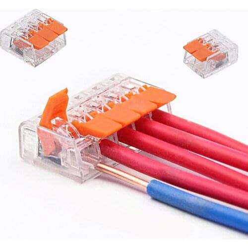 75pcs Universal Compact Terminal Block 2/3/5 Pin Lever Fit Wire Connector Lever Terminals Blocks Kit Home Compact Splicing