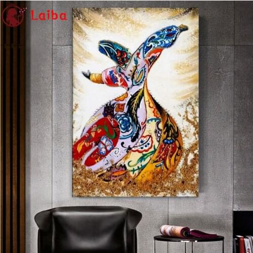 Diamond Embroidery Islamic Sufi The Mystic Art religion Diamond Painting Full Square round drill Mosaic Cross Stitch Wall Art