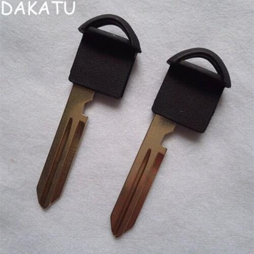 DAKATU Emergency Insert Key Blade Blank For Nissan sunshine smart emergency key Blade (Black plastic head)