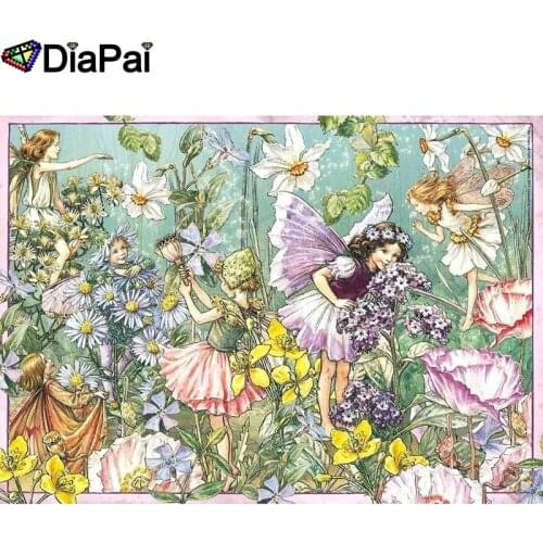 DIAPAI Diamond Painting 5D DIY 100% Full Square/Round Drill "Flower Fairy" Diamond Embroidery Cross Stitch 3D Decor A22032