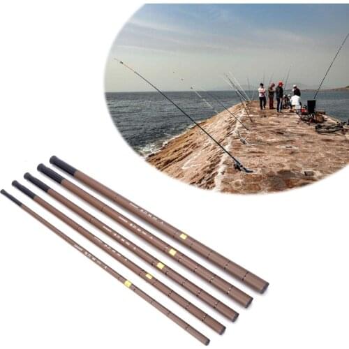 Hot Sale Fishing Rod Ultralight Super Hard Telescopic Carbon Fiber 2.7-6.3m E56D