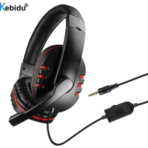 Stereo Gaming Headset 3.5mm Wired Over-Head Gamer Headphone With Microphone Volume Control Game Earphone For Xbox one PS4 PC