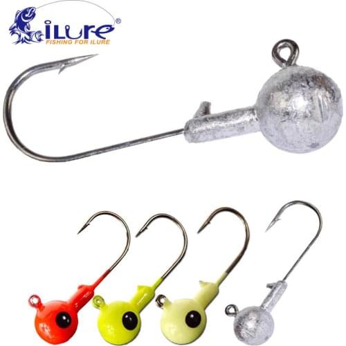 ILure 5 Pcs/lot fishing lead hooks Jigs Bait Head Peche 1g / 2g / 3.5 / 5g / 7g / 10g soft lure hook Fishing lure tackle Pesca