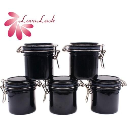 5 PCS Professional For Lashes Eyelash Extensions Glue Storage Box Lash Makeup Tools Beauty Shop Wholesale Glue Storage Tank