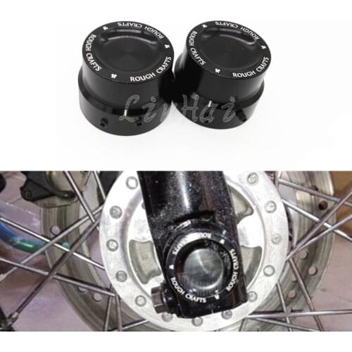 Motorcycle Black CNC Aluminum RC Front Axle Cover Cap Nut For Harley Sportster XL883 XL1200