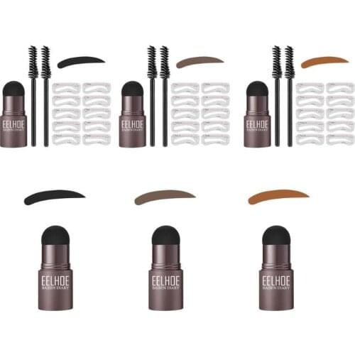 Multifunction Hairline Shadow Powder Stick Brow Stamp Shaping Kit Eyebrow Stamp Definer Waterproof Hair Coverage Powder New