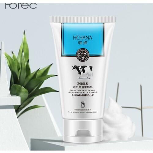 Horec Milk Facial Cleanser Deep Cleansing Moisturizing Whitening Anti-Spot Marks Face Washing Remove Blackhead Face Cleaner 100g
