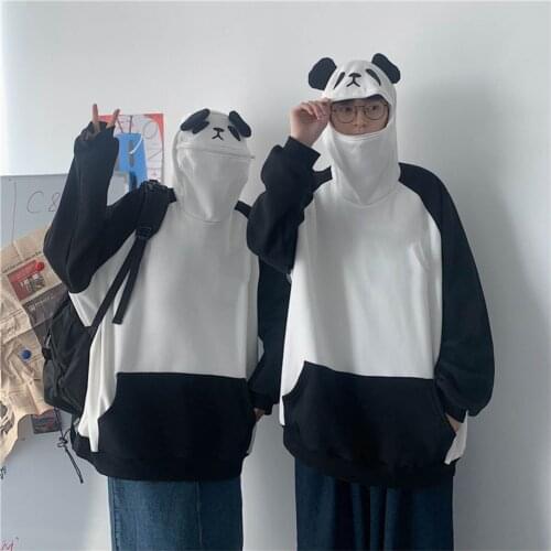 Couple Clothes 3d Panda Kawaii Hoodies Women Men Sweatshirt Long Sleeve Hooded Pullovers Casual Outfits Streetwear Funny Tops