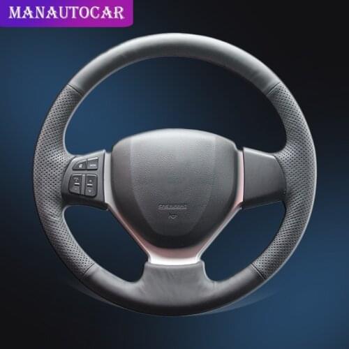 Car Braid On The Steering Wheel Cover for Suzuki Swift 2011-2017 Vitara 2015-2019 Celerio 2015-2019 SX4 S-CROSS Auto Interior