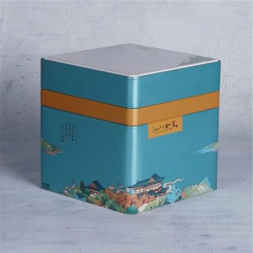 Portable Universal Tea Storage Sealed Box Circular Retro Pattern Printed Metal Jars Sealed Tea Coffee Container