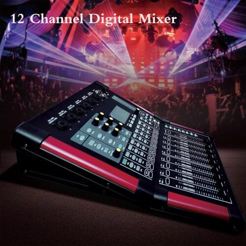 Paulkitson D12 Professional Digital mixing 12 Channel Digital Mixer Audio Recor Equipment Dj Mixer Pro Audio Stage Equipment