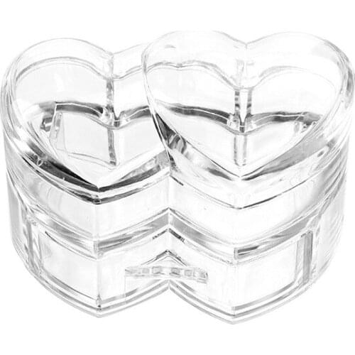 Heart-shaped transparent cosmetics receive a case dust skincare acrylic plastic wholesale desktop dresser storage box