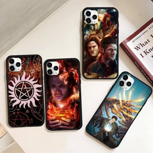 Movies Supernatural Sam and Dean Phone Case Rubber for iPhone 12 pro max mini 11 pro XS MAX 8 7 6 6S Plus X 5S SE 2020 XR case