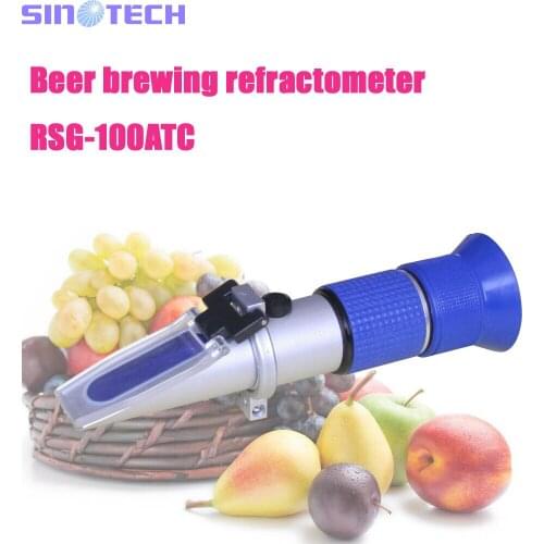 Hand held beer brewing refractometer 1.000-1.130SG Wine wort Refractometer 0-32%brix RSG-100ATC