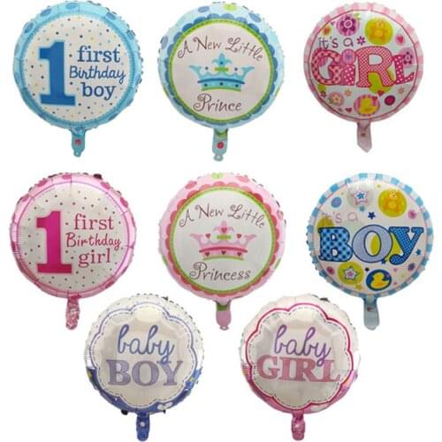 10pcs 18 inch Baby boy girl balloon children birthday party decoration kids baby shower it is boy girl Helium balloon globos