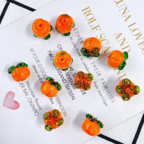 DIY Jewelry Findings Persimmon Fruit 3D Glasses Earring Charms Ornament Accessories Earring Necklace Bracelet Pendant 12mm 40pcs