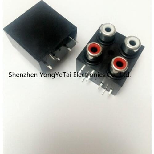 YYT 4PCS AV-8.4-12 socket RCA Cinch seat audio and video signal receptacle outlet seal type 4 holes