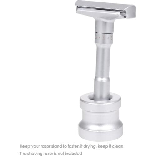 1Pc Mens Shaving Razor Stand Holder Aluminum Alloy Safety Razor Base Male Facial Hair Cleaning Shaver Stands Accessory Tool