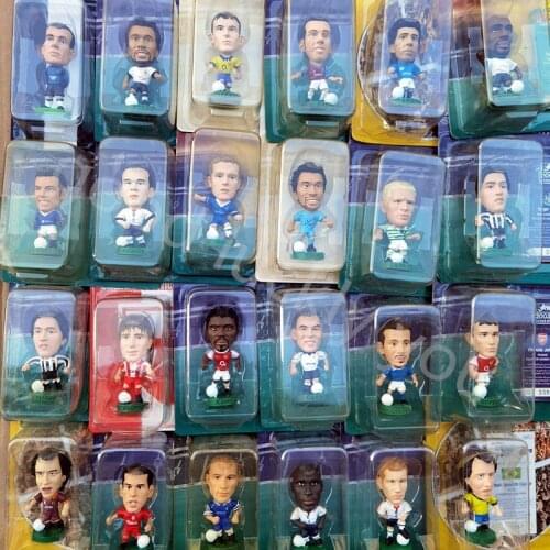 10-20pcs original box Barcelona Soccer Star Player Figures Mini Football star Toys 2003 PVC Dolls European Cup Fans Souvenir