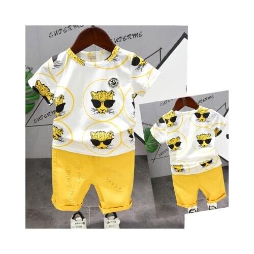 Baby Boys Clothes Kids Boys Casual Clothing Sets Childrens Cartoon T Shirt+shorts 2pcs Suit Toddler Casual Sport Sets Boys Suit