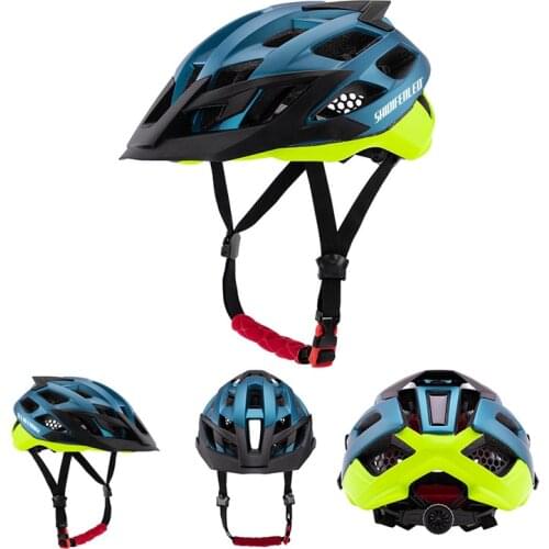 2020 Outdoor Sports Cycling Equipment Bicycle Helmet Mountain Cross Country Integrally-molded Road Bike Detachable Brim + Tail
