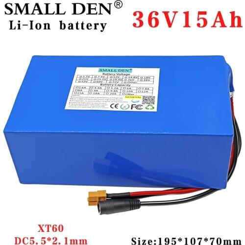 36V 15Ah 18650 Lithium battery pack 10S5P 500W 800W 1000W High Power Electric bike conversion kit Scooter ebike cell with25A BMS
