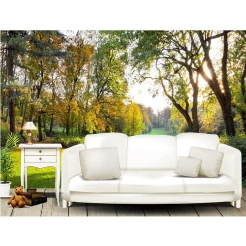 3d wallpaper custom mural non-woven 3d room wallpaper 3d Sunlight forest of trees paintings murals photo 3d wall mural wallpaper