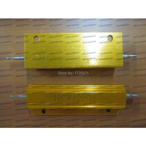 5PCS/LOT RX24-100W 120R 120 Ohm LED load resistor Aluminum Case Wirewound Resistor