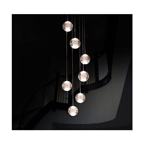 7 Heads Crystal Ball Modern LED Pendant Lights Dinning Room Hanglamp Indoor Lighting XUYIMING