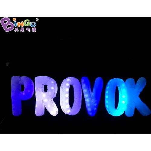 Free Shipping 3x0.5x1.5 meters color changing LED lighting inflatable advertising alphabet wall for sale