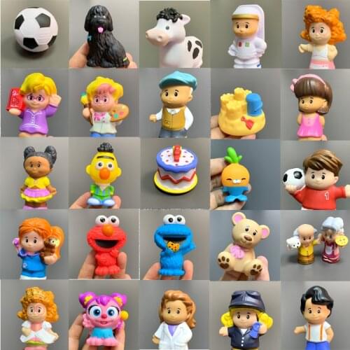 BIXE Fisher Little 2inch Mini People Farm Animal Cartoon Action Figures Toys Xmas Gift For Kids
