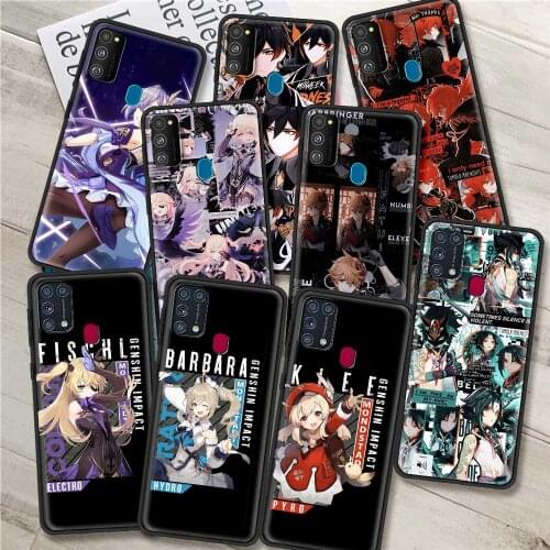 Phone case For samsung Galaxy M51 M41 M31 Prime M30 S M21 M11 M01 Caso Tpu Fundas coque soft Bumper Genshin Impact Characters