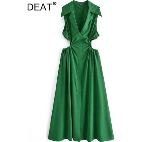 Однотонные летние платья DEAT China At AliExpress