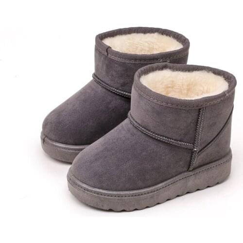 Children Boys/Girls Boots Plush Cotton Warm Shoes Kids Baby Winter Anti-Skid Leisure Snow Boots Fashion Thicken Shoes