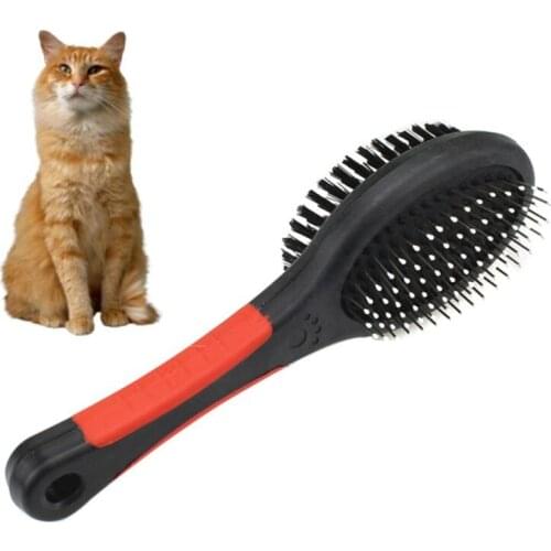 Black Double Sides Dog Cat Comb Pet Faces Puppy Brush Pet Fur Grooming Tool For Long & Short Hair Dogs 2 Size New Arrival
