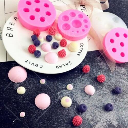 Chocolate fondant mold 3D Raspberry Blueberry Shape Silicone Mold Sugarcraft Baking Tool Cake Decorating Mould Cake Tools