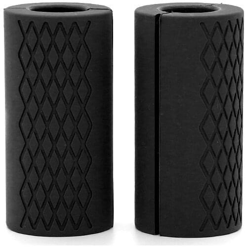 2 PCS Thick Dumbbell Fat Barbell Grips Bar Handle Pull Up Weightlifting Support Silicon Anti-Slip Protect Pad For Body Building