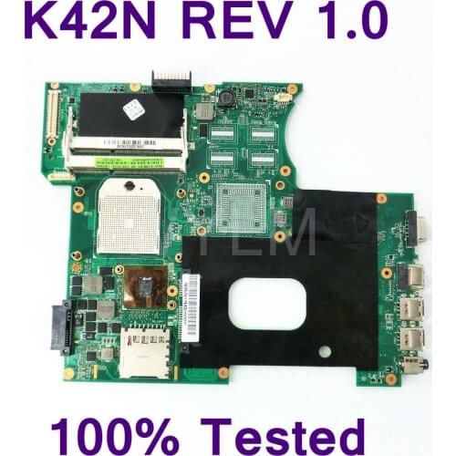 K42N REV 1.0 Mainboard For ASUS K42N A42N X42N Laptop Motherboard Non Integrate DDR3 100% Tested working well free shipping