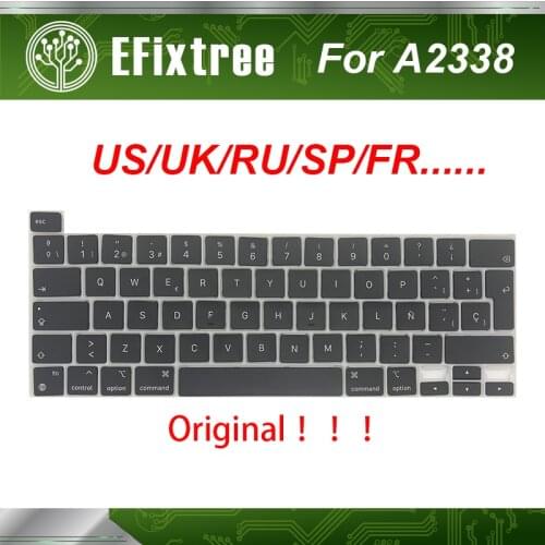 10 Sets A2338 Keycap Keys key Cap Keyboard Russian RU US UK French Spanish German Italian For Apple Macbook Pro Retina 13'' M1