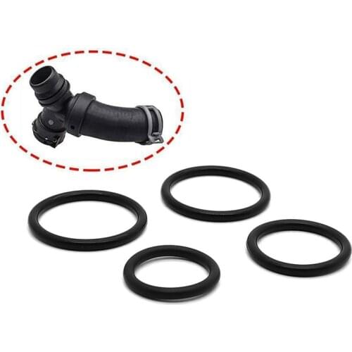 Pack of 4 quick connector Coolant Radiator Hose O-Rings Gasket Seal Set For Ford F-150, 2011-2017 Mustang T-connector sealing
