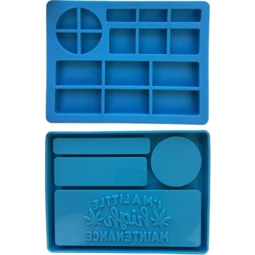 Storage Container Epoxy Resin Mold Letters Makeup Tray Silicone Mould DIY Crafts Casting Tool W0YA