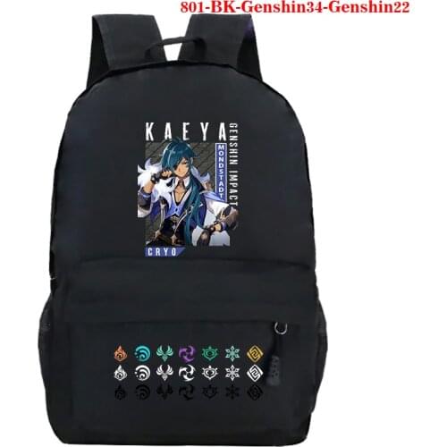 Mochilas Game Genshin Impact Backpack Bags for Women Backpack Shoulders Package Satchel Student Backpacks Casual Laptop Computer