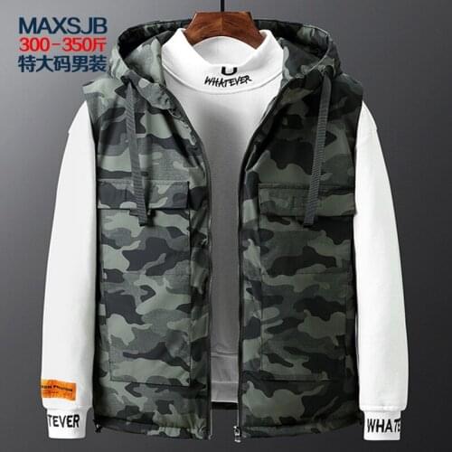 Plus Size 5XL 6XL 7XL 8XL 9XL Winter Warm Cotton Camouflage Vest Men Hoodies Sleeveless Jacket Casual Fashion Slim Fit Work Vest