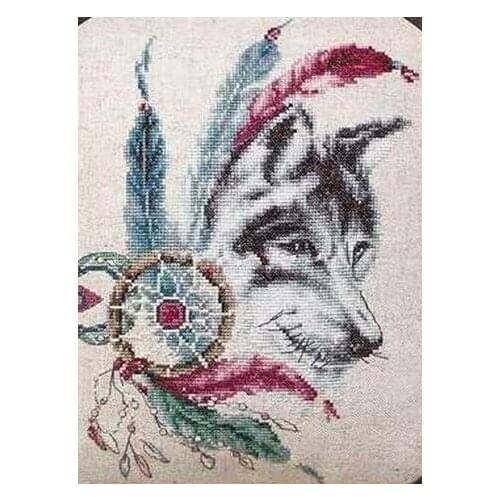 Luca-S PB-143 Indian Langchen counted cross stitch package flower aida cloth people kit embroidery