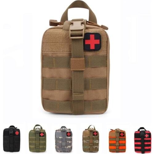 Nylon Hunting Molle Pouch Outdoor Travel First Aid Kit Tactical Medical Bag Camping Climbing Waist Pack Bicycle Hiking Sport Bag